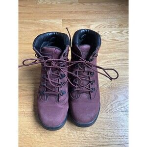 Timberland Waterproof Field Boot Burgundy Nubuck Men's Boots A1A2X